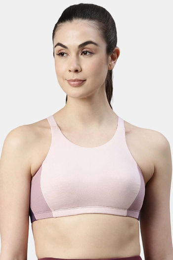 Buy Enamor Medium Impact Sports Bra - Parfait Pink